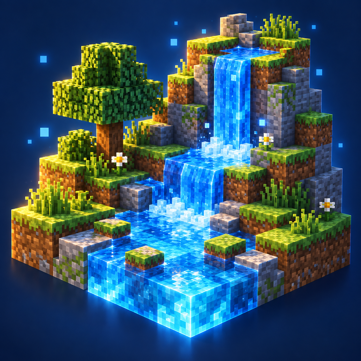 Water cube world illustration