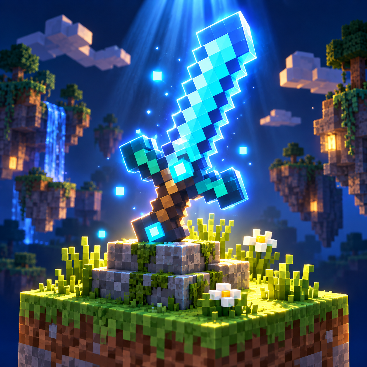 Illustration of the cube world of swords