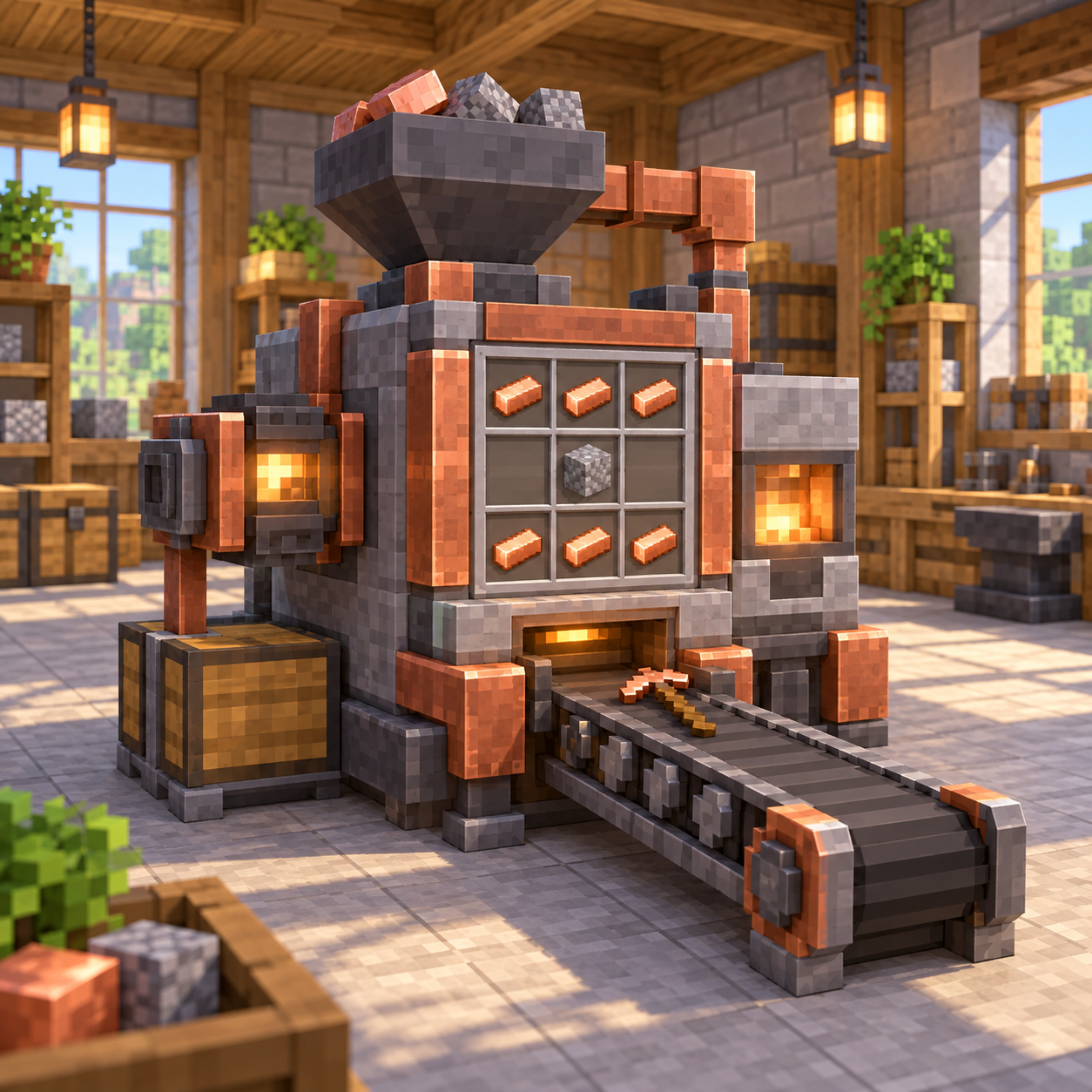 Synthesizer block world illustration