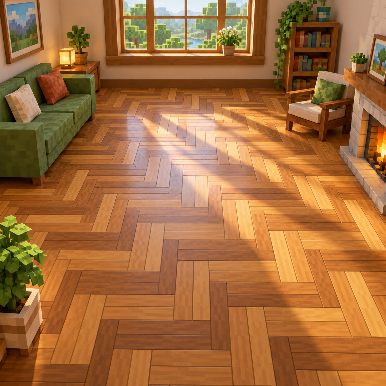 Floor block world illustration
