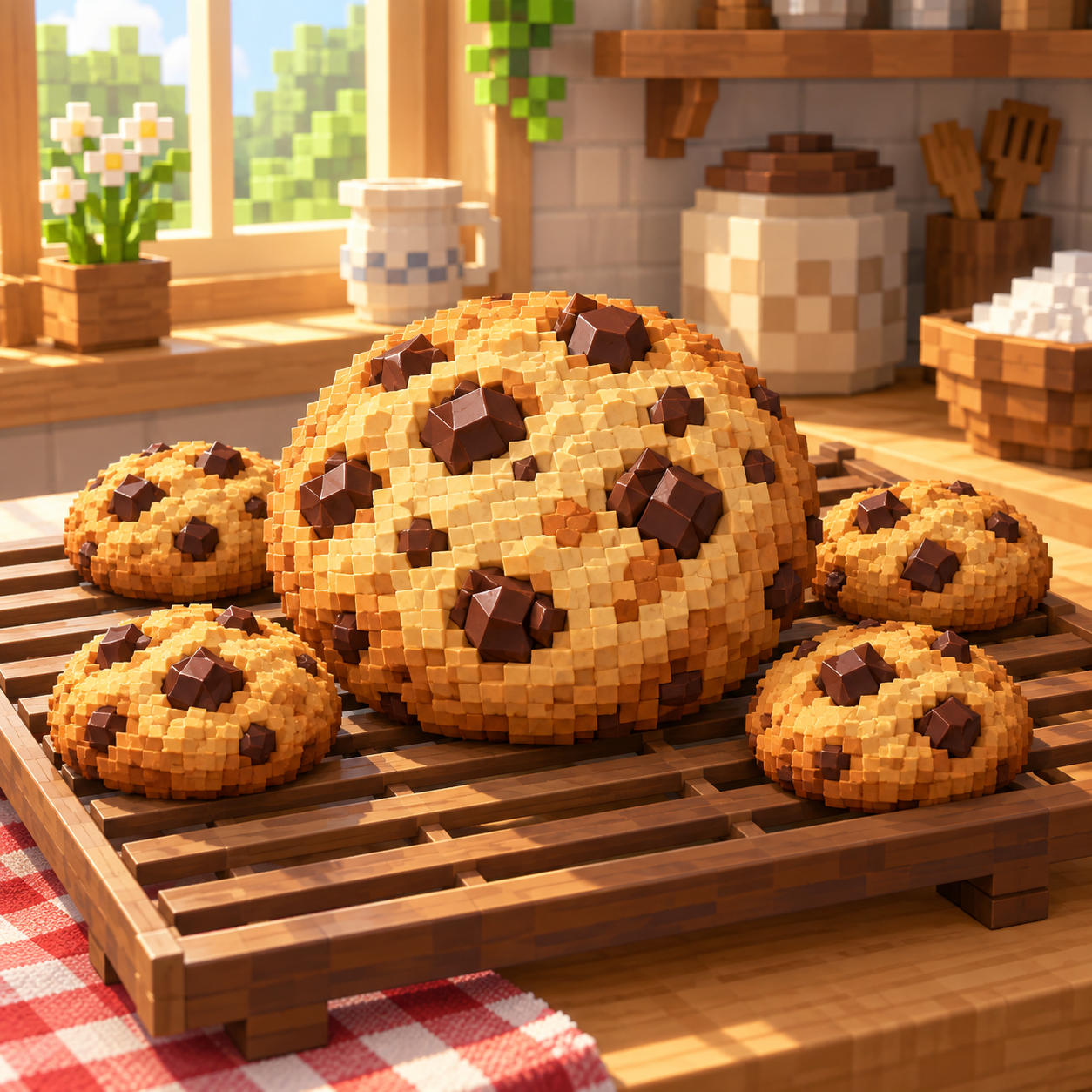 Cookie's block world illustration