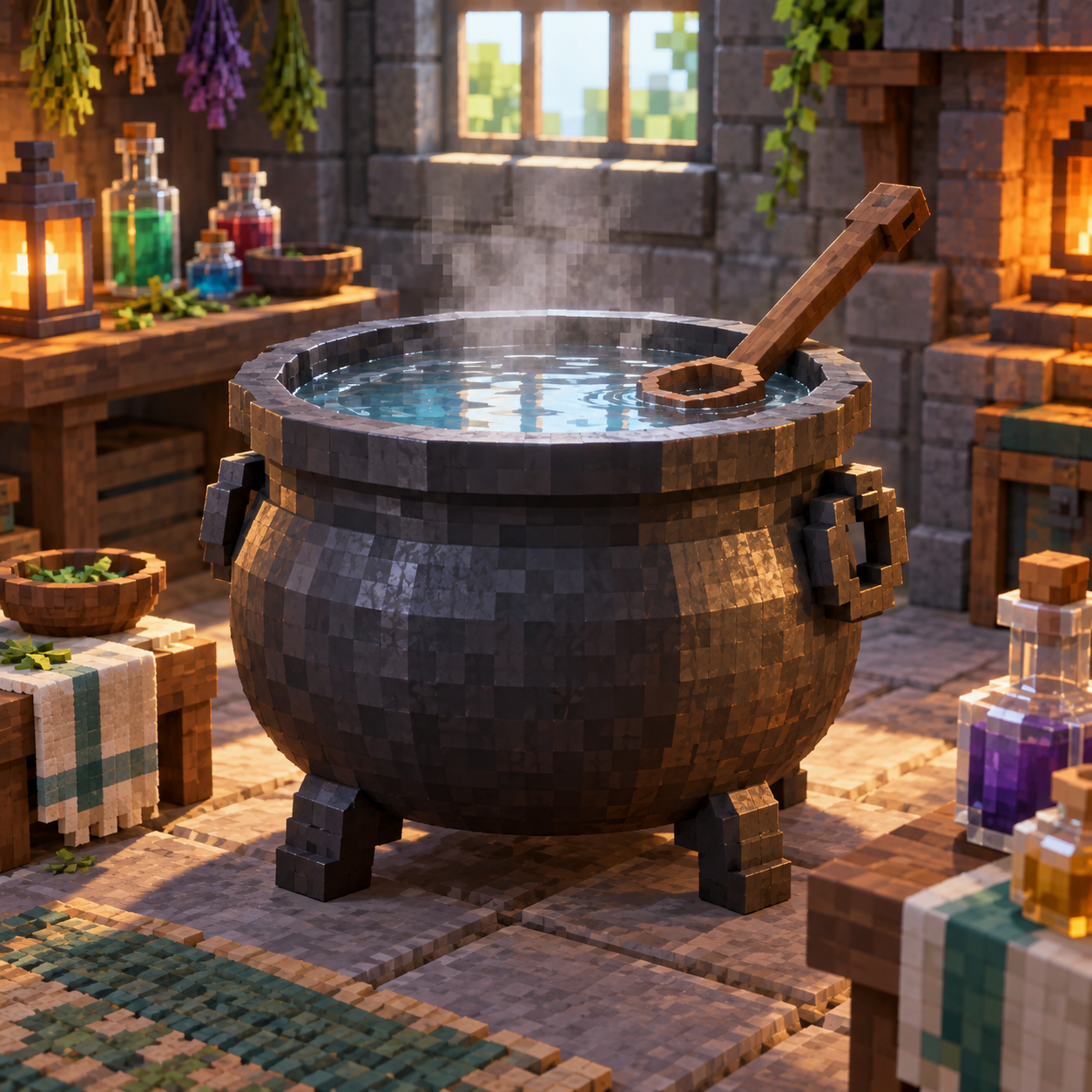 Illustration of the block world of the cauldron