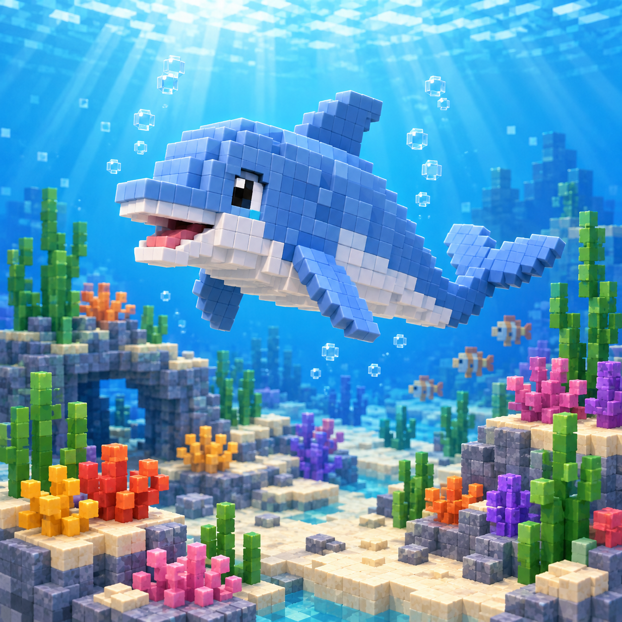 Dolphin’s block world illustration