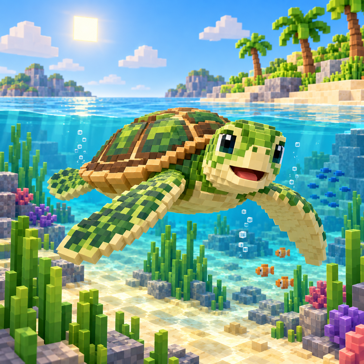 Turtle's block world illustration
