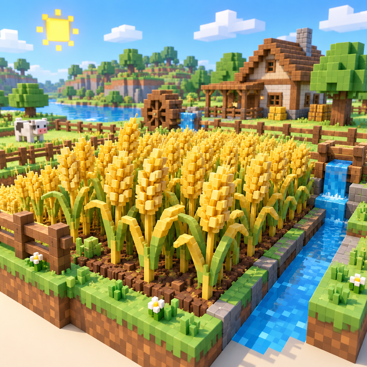 Wheat’s cube world illustration