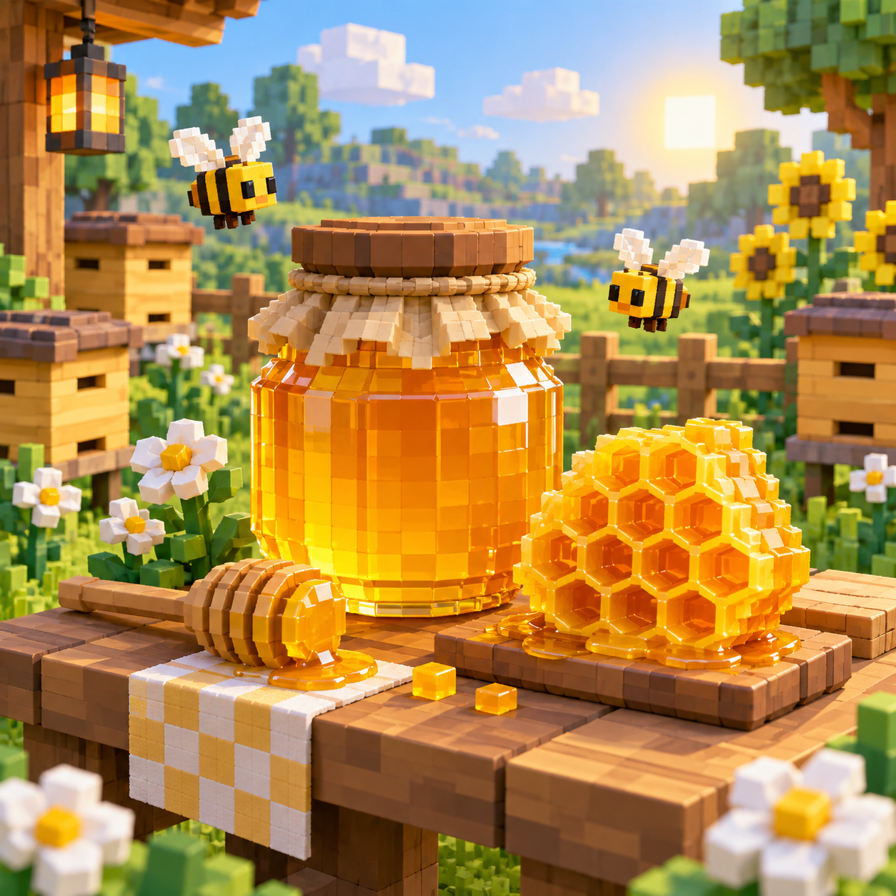 ♪ The square world in the honey ♪