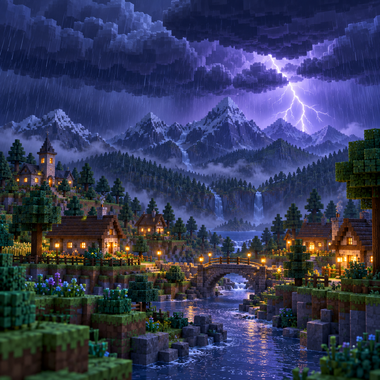 An illustration of the square world of thunderstorms