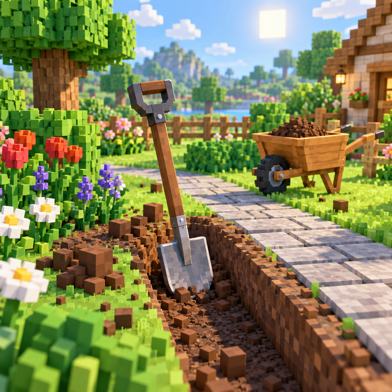 An illustration of the square world.