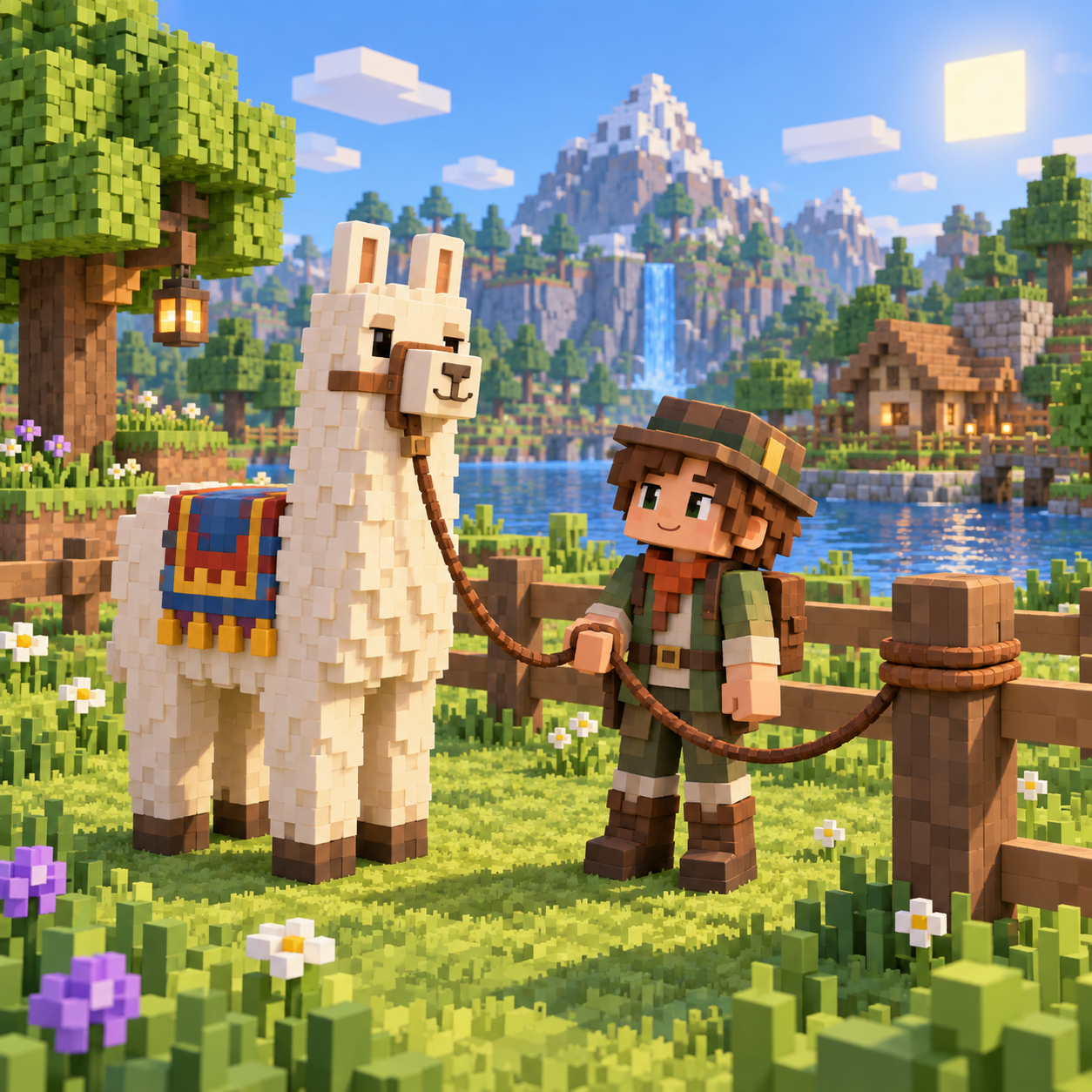Illustration of the tethered block world