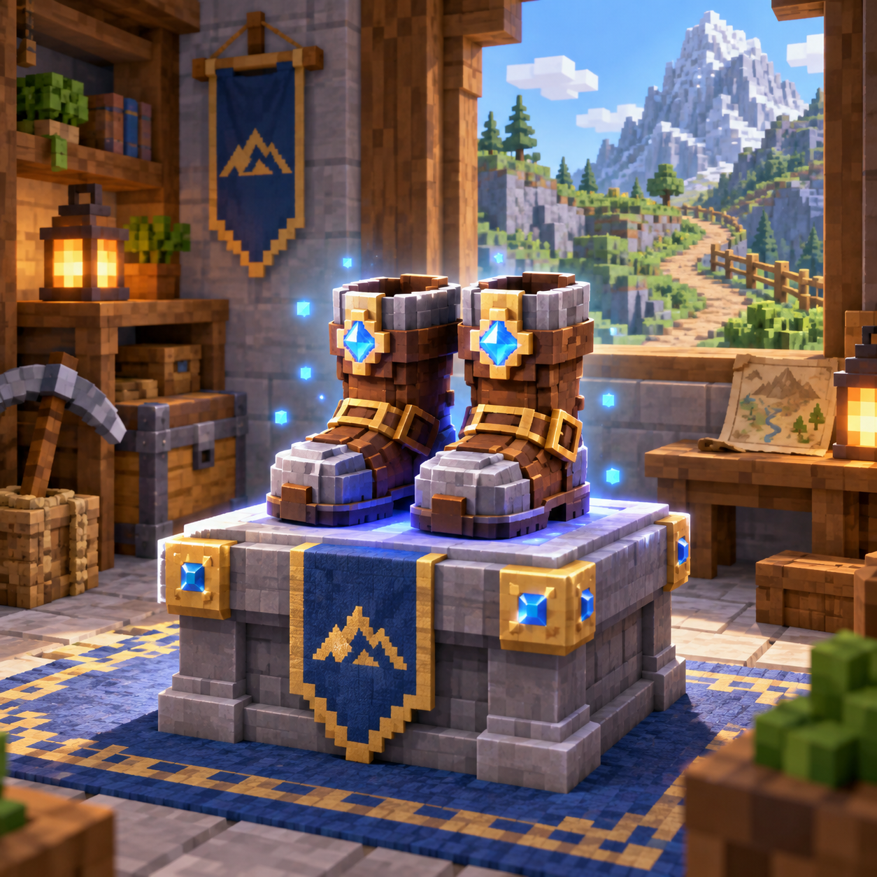 The square world in the boots.