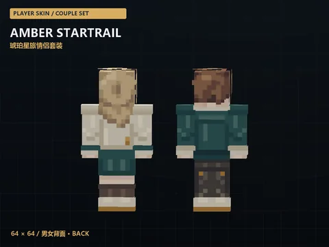 Both partners from behind, showing hair and clothing