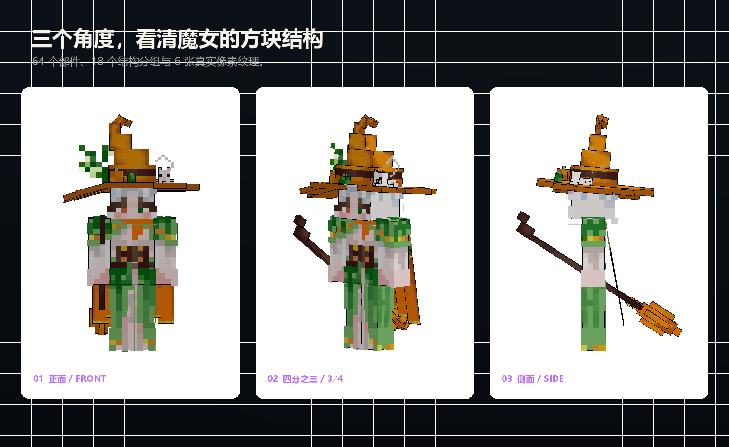 Java Png Animated Witch Witch Blockbench Animation Role Model Downloads ⁇ Minecraft Model ...